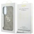 Калъф за Samsung Galaxy S26 FE - Leather 4G Metal Logo (GUHCS26FE4GMGBR) - Guess - Кафяв
