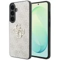 Калъф за Samsung Galaxy S26 FE - Leather 4G Metal Logo (GUHCS26FE4GMGPI) - Guess - Розов