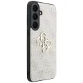 Калъф за Samsung Galaxy S26 FE - Leather 4G Metal Logo (GUHCS26FE4GMGPI) - Guess - Розов