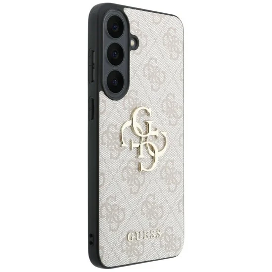 Калъф за Samsung Galaxy S26 FE - Leather 4G Metal Logo (GUHCS26FE4GMGPI) - Guess - Розов