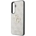 Калъф за Samsung Galaxy S26 FE - Leather 4G Metal Logo (GUHCS26FE4GMGPI) - Guess - Розов