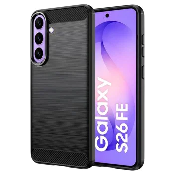 Калъф за Samsung Galaxy S26 FE / S25 FE - Carbon Silicone - Techsuit - Черен