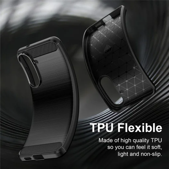 Калъф за Samsung Galaxy S26 FE / S25 FE - Carbon Silicone - Techsuit - Син