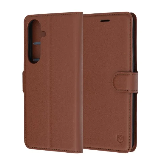 Калъф за Samsung Galaxy S26 FE / S25 FE - Leather Folio - Techsuit - Кафяв