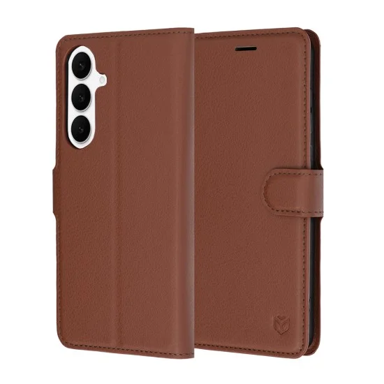Калъф за Samsung Galaxy S26 FE / S25 FE - Leather Folio - Techsuit - Кафяв