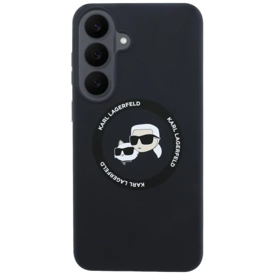 Калъф за Samsung Galaxy S26 FE - Silicone KC Heads Magnetic (KLHMS26FESKCHTCK) - Karl Lagerfeld - Черен