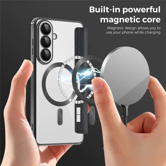 Калъф за Samsung Galaxy S26 Plus - SmartMag Book Case - Techsuit - Черен