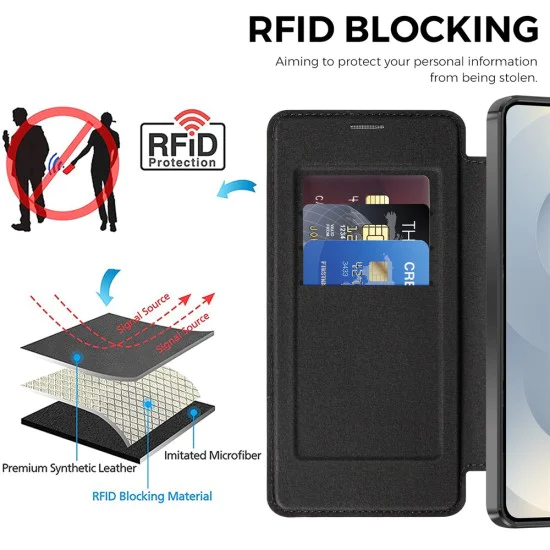 Калъф за Samsung Galaxy S26 Plus - SmartMag Book Case - Techsuit - Черен