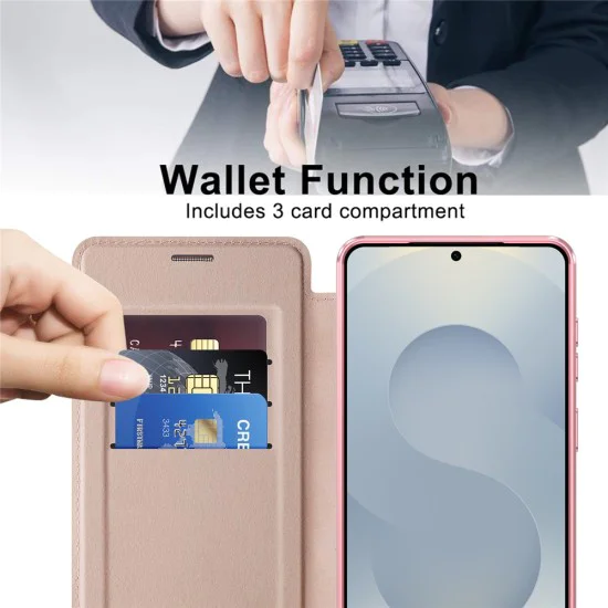 Калъф за Samsung Galaxy S26 Plus - SmartMag Book Case - Techsuit - Розов
