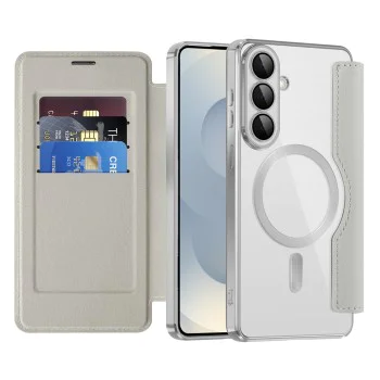 Калъф за Samsung Galaxy S26 Plus - SmartMag Book Case - Techsuit - Сив