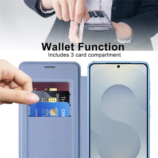 Калъф за Samsung Galaxy S26 Plus - SmartMag Book Case - Techsuit - Светлосин