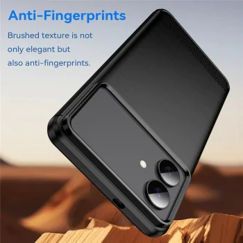 Калъф за Samsung Galaxy S26 Plus - Techsuit - Carbon Silicone - Черен