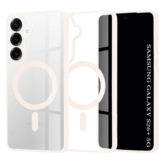 Калъф за Samsung Galaxy S26 Plus - Techsuit MagSafe Pro - Телесен розов