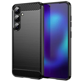 Калъф за Samsung Galaxy S26 - Techsuit - Carbon Silicone - Черен
