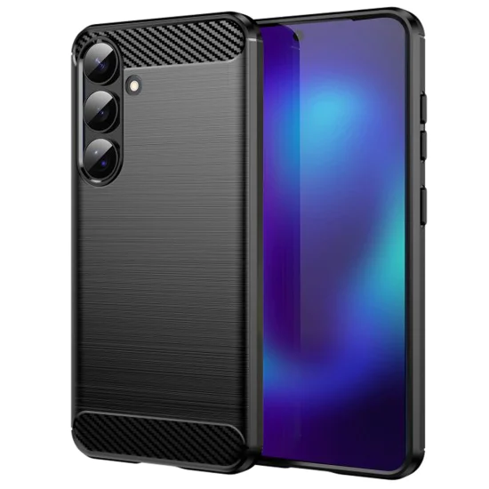 Калъф за Samsung Galaxy S26 - Techsuit - Carbon Silicone - Черен