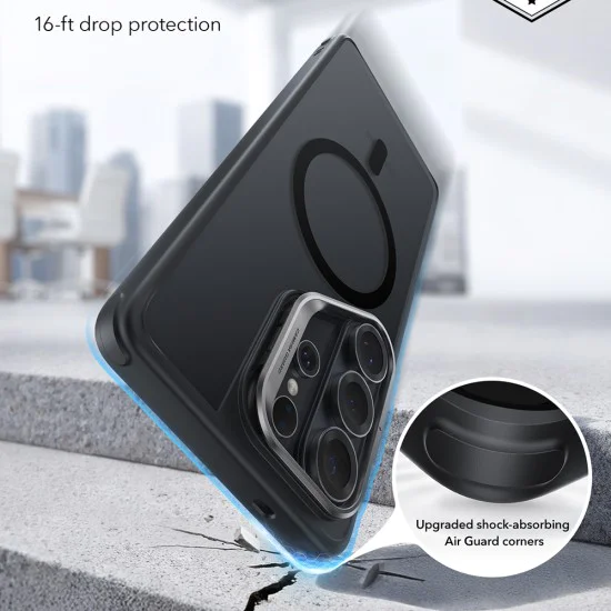 Калъф за Samsung Galaxy S26 Ultra - ESR Classic Hybrid HaloLock Kickstand - Матово черен
