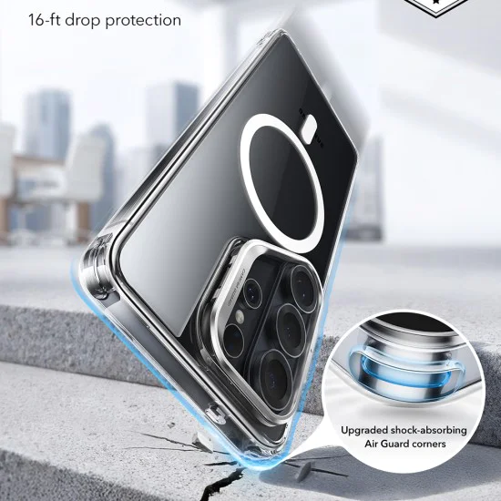 Калъф за Samsung Galaxy S26 Ultra - ESR Classic Hybrid HaloLock Kickstand - Прозрачен