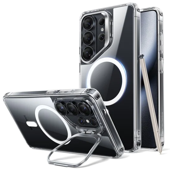 Калъф за Samsung Galaxy S26 Ultra - ESR Classic Hybrid HaloLock Kickstand - Прозрачен