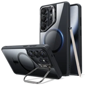 Калъф за Samsung Galaxy S26 Ultra - ESR Classic Hybrid HaloLock Kickstand - Прозрачно черен