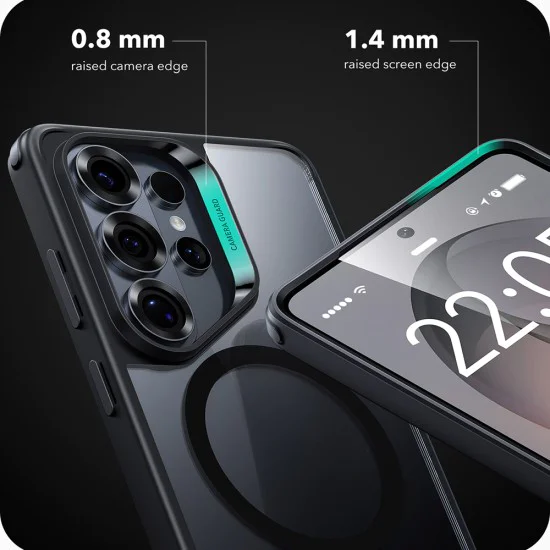 Калъф за Samsung Galaxy S26 Ultra - ESR Classic Hybrid HaloLock - Прозрачно черен