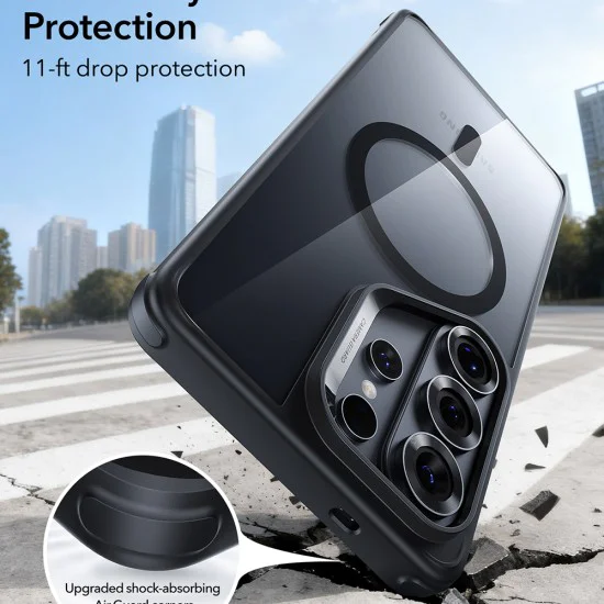 Калъф за Samsung Galaxy S26 Ultra - ESR Classic Hybrid HaloLock - Прозрачно черен