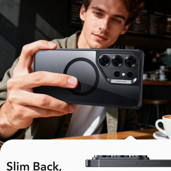 Калъф за Samsung Galaxy S26 Ultra - ESR Classic Hybrid HaloLock - Прозрачно черен