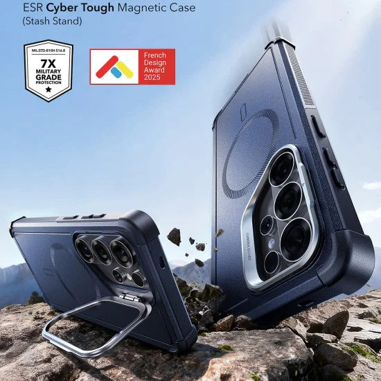 Калъф за Samsung Galaxy S26 Ultra - ESR Cyber Armor Kickstand - Син