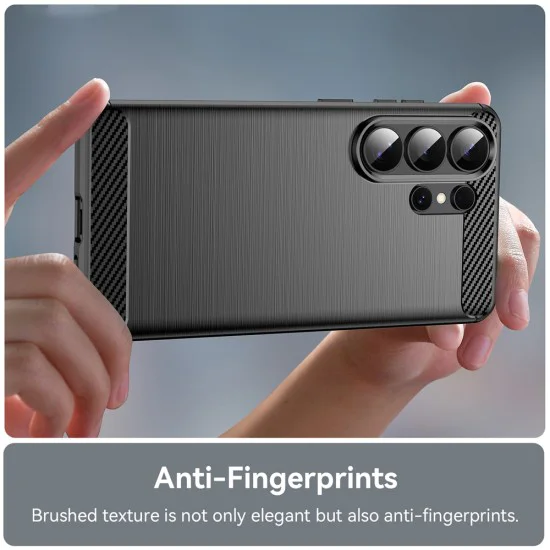 Калъф за Samsung Galaxy S26 Ultra - Techsuit - Carbon Silicone - Черен
