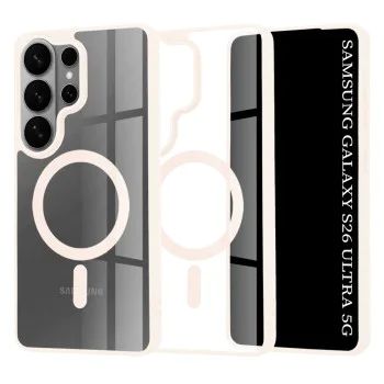 Калъф за Samsung Galaxy S26 Ultra - Techsuit MagSafe Pro - Телесен розов