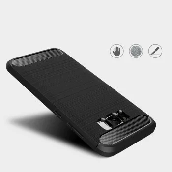 Калъф за Samsung Galaxy S8 - Carbon Silicone - Черен