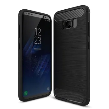 Калъф за Samsung Galaxy S8 - Carbon Silicone - Черен