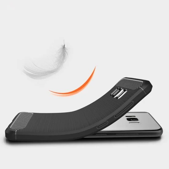 Калъф за Samsung Galaxy S8 - Carbon Silicone - Черен