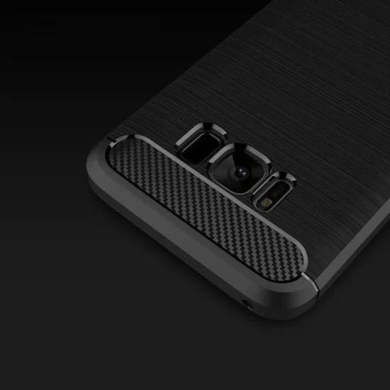 Калъф за Samsung Galaxy S8 Plus - Carbon Silicone - Черен