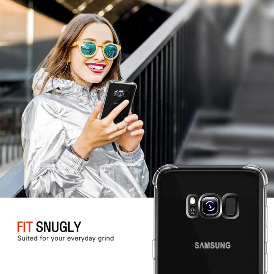 Калъф за Samsung Galaxy S8 Plus - Удароустойчив прозрачен силикон - Прозрачен