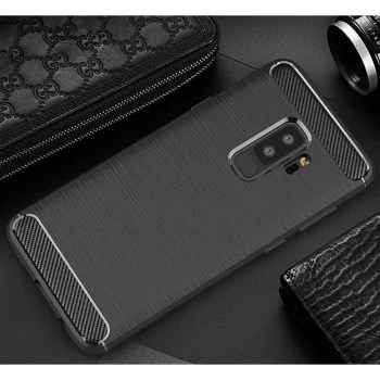 Калъф за Samsung Galaxy S9 Plus - Carbon Silicone - Черен