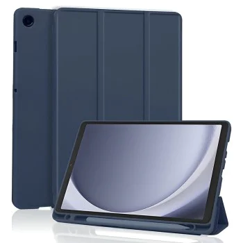 Калъф – Samsung Galaxy Tab A11 / A9 – Techsuit Flex Trifold (с държач за стилус) – Тъмносин