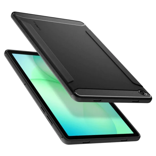 Калъф за Samsung Galaxy Tab A11 Plus - Spigen Rugged Armor - Матово черен