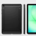 Калъф за Samsung Galaxy Tab A11 Plus - Spigen Rugged Armor - Матово черен