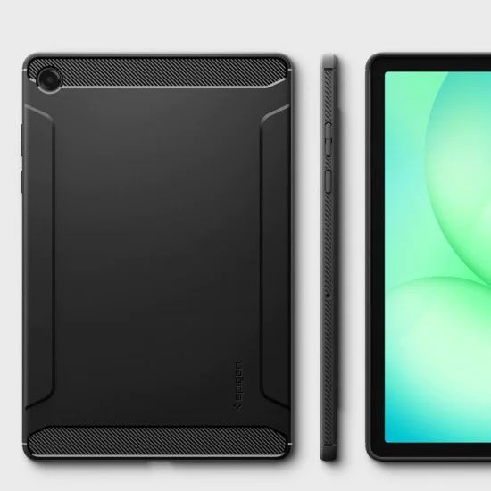 Калъф за Samsung Galaxy Tab A11 Plus - Spigen Rugged Armor - Матово черен