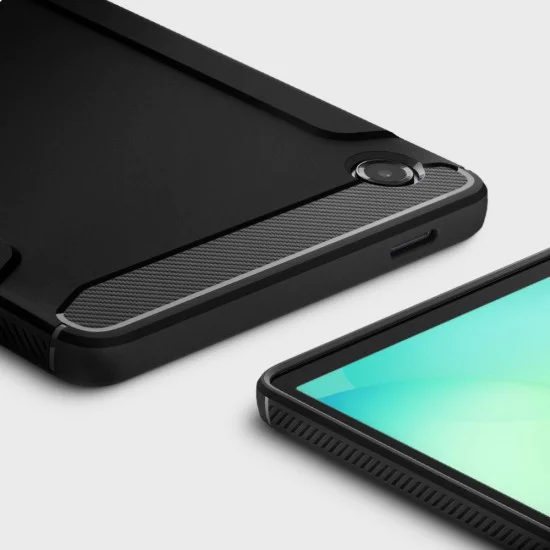 Калъф за Samsung Galaxy Tab A11 - Spigen Rugged Armor - Матово черен