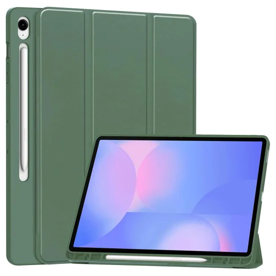 Калъф за Samsung Galaxy Tab S10 FE Plus - Techsuit - Flex Trifold (с поставка за молив) - зелен