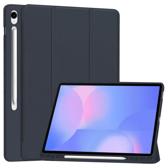 Калъф за Samsung Galaxy Tab S10 FE Plus - Techsuit - Flex Trifold (with Pencil Holder) - Dark Blue