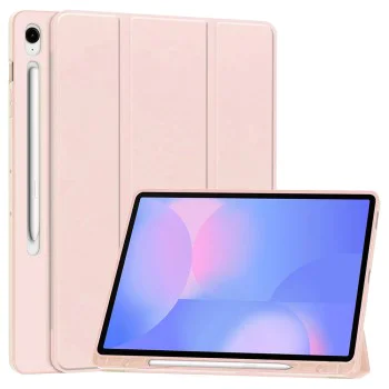 Калъф за Samsung Galaxy Tab S10 FE Plus - Techsuit - Flex Trifold (with Pencil Holder) - Розов