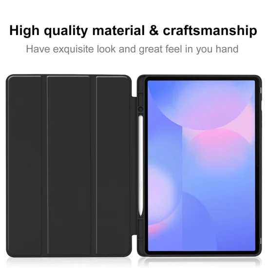 Калъф за Samsung Galaxy Tab S10 FE Plus - Techsuit - Flex Trifold (with Pencil Holder) - Сив