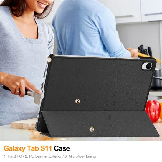 Калъф за Samsung Galaxy Tab S11 - Techsuit - FoldPro - Розово злато