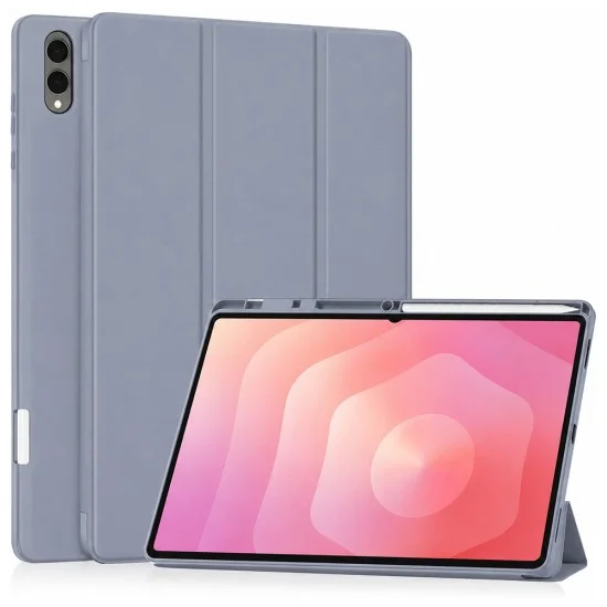 Калъф за Samsung Galaxy Tab S11 Ultra / Tab S12 Ultra - Flex Trifold (с държач за писалка) - Techsuit - Лилав
