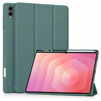Калъф за Samsung Galaxy Tab S11 Ultra / Tab S12 Ultra - Flex Trifold (с държач за писалка) - Techsuit - Зелен