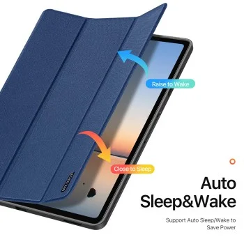 Калъф за Samsung Galaxy Tab S12 Plus - Domo Series (със държач за S Pen) - Dux Ducis - Син