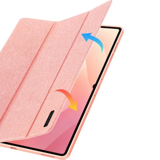 Калъф за Samsung Galaxy Tab S12 Ultra / Tab S11 Ultra - Domo Series (със държач за S Pen) - Dux Ducis - Розов