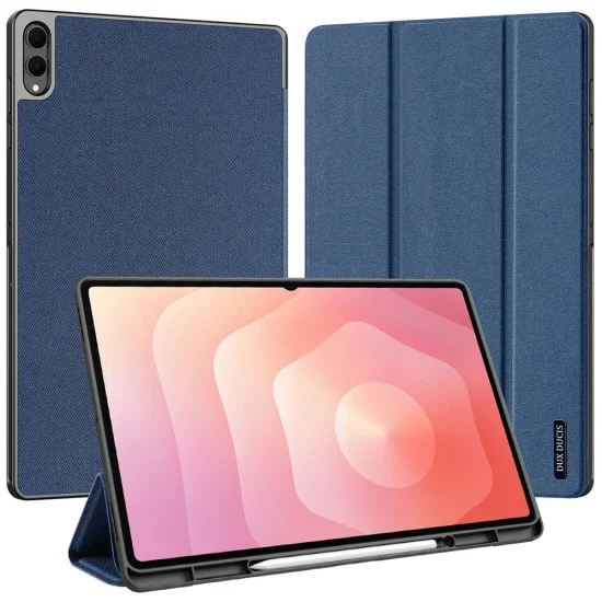 Калъф за Samsung Galaxy Tab S12 Ultra / Tab S11 Ultra - Domo Series (със държач за S Pen) - Dux Ducis - Син